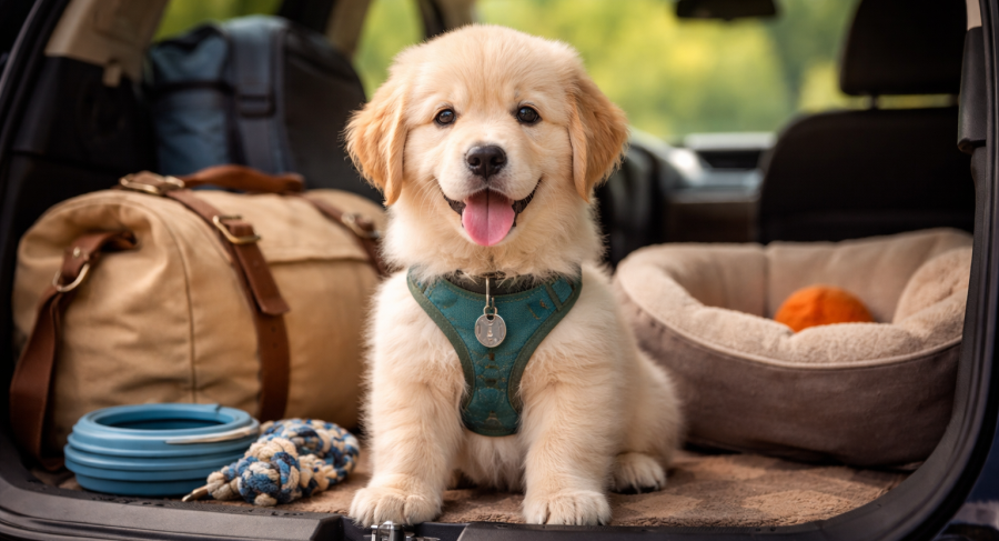 Как подготовить маленького щенка к первой поездке