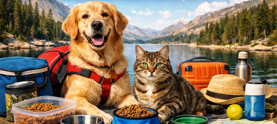 Коррекция рациона питомца во время отдыха